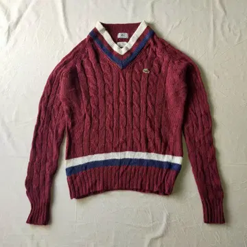 구제 의류 라코스테 아크릴 니트 스웨터 V넥 70s 80s izod
