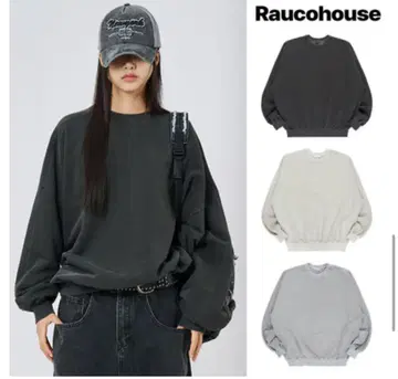 Raucohouse 브리즈 피그먼트 오버 스웨트 셔츠