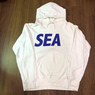 WIND AND SEA 그레이 화이트 L 사이즈 후드티
