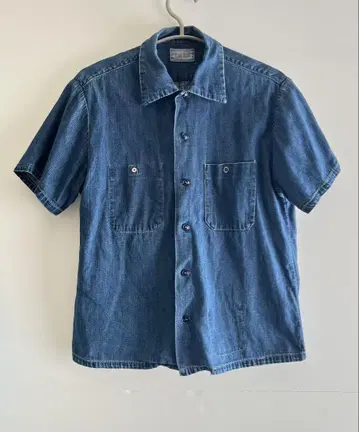 [ BLUE BLUE ] 반팔 데님 워크 셔츠 size XS