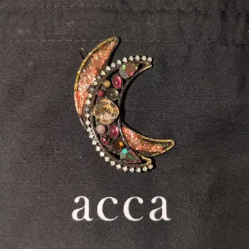 acca 헤어 머리핀 블랙 달 모티브