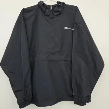 Champion 블랙 하프 지퍼 나일론 자켓 XL