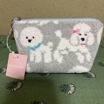 [새상품 미사용] FEILER 페이러 보트형 파우치 S 복슬복슬 강아지