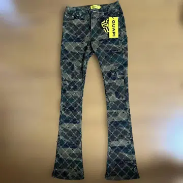 GUAPI 카모 패턴 부츠컷 데님 30