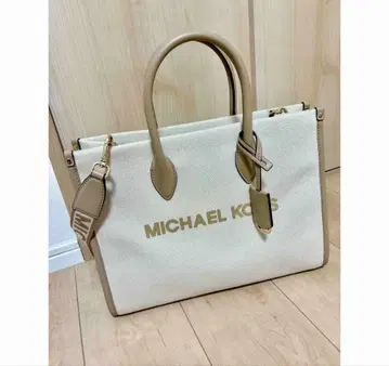 [컨디션 최상] MICHAEL KORS 토트백 베이지/화이트