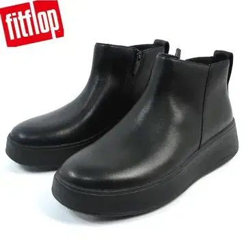 새상품 핏플랍 fitflop 숏부츠 가죽 BLACK 22cm