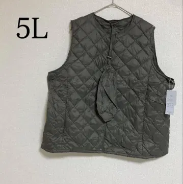 다운 베스트 퀼팅 다운 5L 빅 사이즈 모카 카키 아우터 새상품