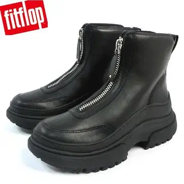 새상품 핏플랍 fitflop 숏부츠 가죽 BLACK 23cm