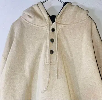 90s RUSSELL ATHLETIC 헨리넥 후드티 서멀 M