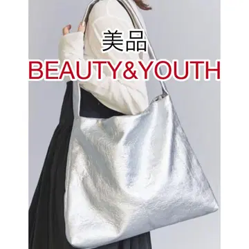새상품급 BEAUTY&YOUTH UNITED ARROWS 메탈릭 백