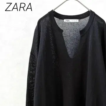 ZARA 니트 스웨터 키넥 볼륨 소매 심플 빅 루즈핏