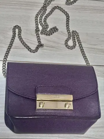 FURLA 퍼플 메트로폴리스 숄더백