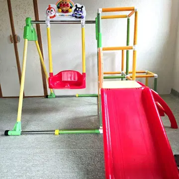 호빵맨 정글짐과 그네와 미끄럼틀 세트