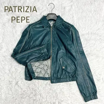 새상품급 PATRIZIA PEPE 가죽 자켓 그린 M