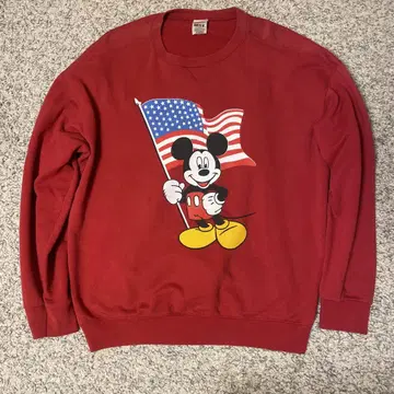 90s 디즈니 맨투맨 미키마우스 미국 국기