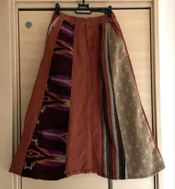 티티카카 리메이크 패치 스커트 오렌지