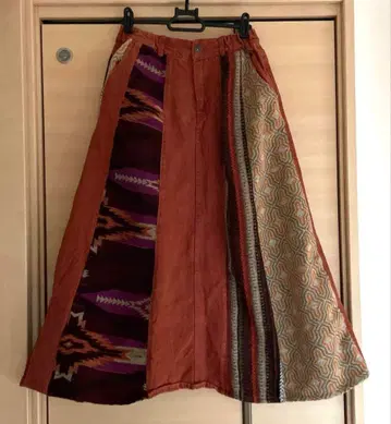 티티카카 리메이크 패치 스커트 오렌지