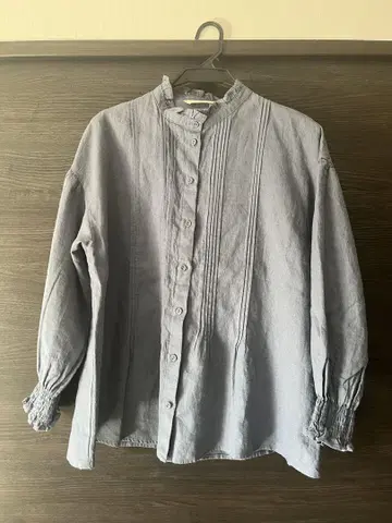 Samansa Mos2 [ Cross Linen ] 핀턱 블라우스