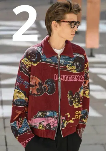 sacai 25SS Car Race Print Knit Blouson
