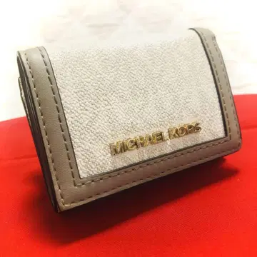 MICHAEL KORS 3단 폴더형 지갑 화이트/그레이
