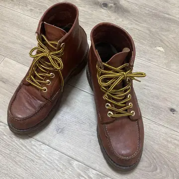톰 맥캔 브라운 가죽 하이컷 워크 부츠