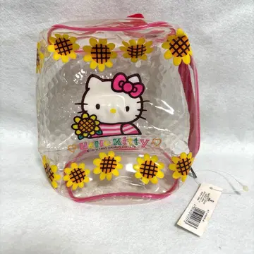 헤이세이 레트로 SANRIO 헬로키티 키티 클리어 케이스 토트 파우치