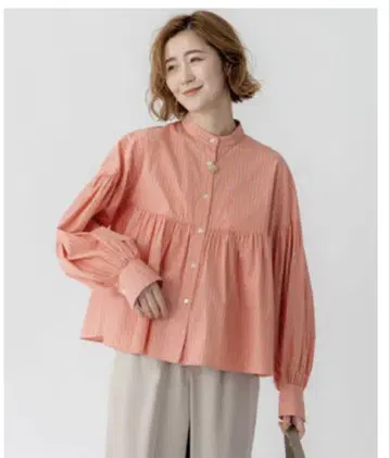 23구 S 워셔블 CANCLINI 개더 플레어 블라우스 32