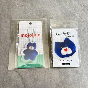 mojojojo 아크릴 키링 페이스 클립 고양이 2세트