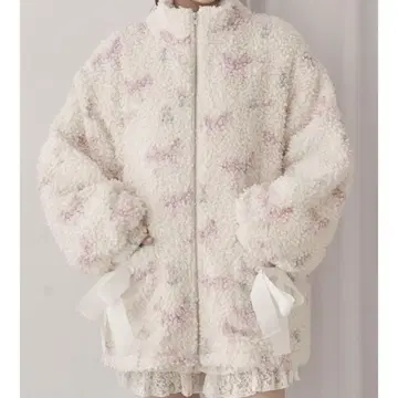 Fluffy Tulip Boa Blouson merry jenny 핑크