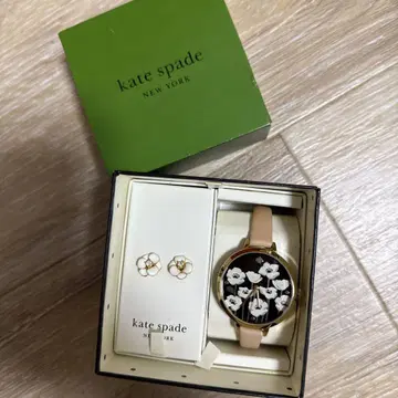 케이트 스페이드 꽃무늬 손목시계와 귀찌 세트