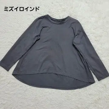 백 플레어 미즈이로 인드 오버 사이즈 튜닉 티셔츠 턱