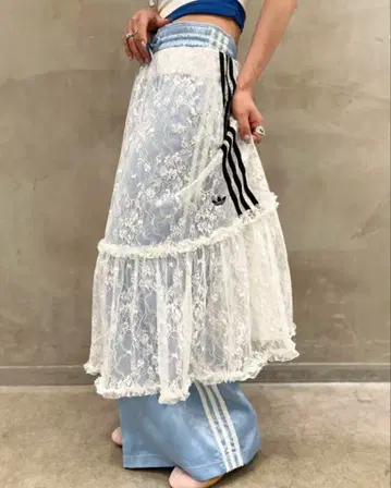 아디다스 오리지널스 레이스 스커트 화이트 2025