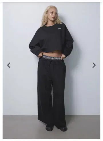 Wellness Layered Plaid Sweat Pants