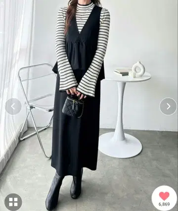 GeeRA 블랙 페플럼 원피스 오버롤 스커트 L