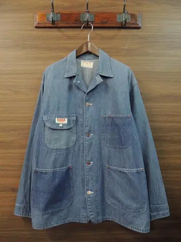 60S 70S VINTAGE BIG B 캐나다제 데님 커버올 40