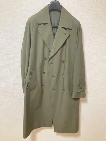 올리브색 더블 브레스트 트렌치코트 LL