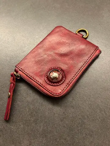 빈티지 가죽 미니 지갑