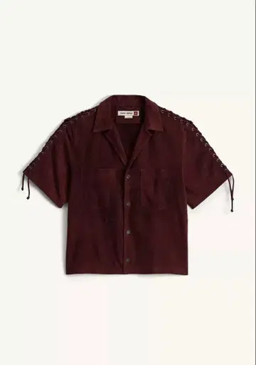 ZARA srpls 가죽 셔츠 다크 퍼플