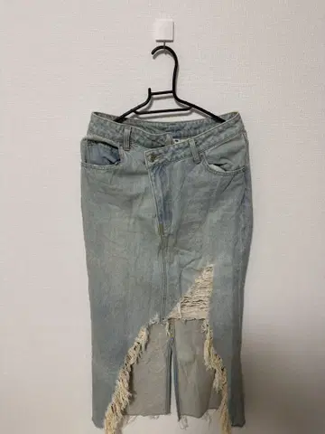 X-girl 프린지 타이틀 스커트