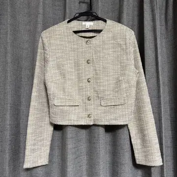 H&M 노카라 자켓 베이지 M