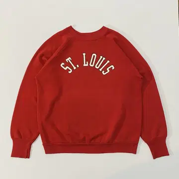 80s ST. LOUIS 래글런 맨투맨 USA제 LOGO 7 빨간색 XL
