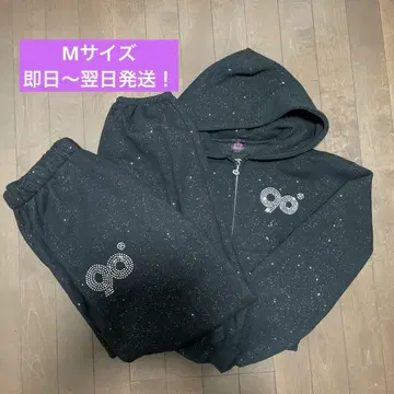 9090 girl 로고 글리터 라이트 집 후디