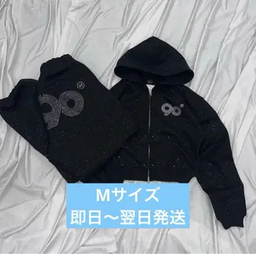 9090 girl 로고 글리터 라이트 집 후디