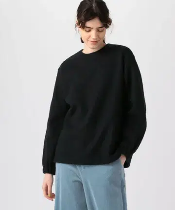 MACPHEE 울 크루넥 풀오버 블랙