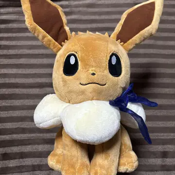 제일복권 이브이 봉제 인형 약 30cm (귀 제외) 리본 포함