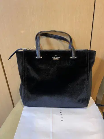 케이트 스페이드 블랙 벨로아 토트백