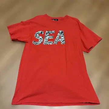 WIND AND SEA 레드 티셔츠 L 사이즈