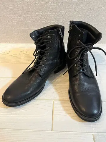 새상품급 라운지 리자드 블랙 가죽 부츠 27.0cm ~ 28.0cm