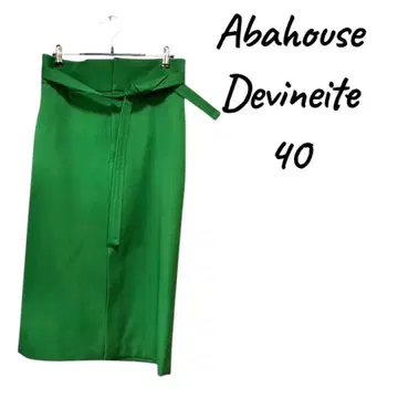 Abahouse Devineite 타이트 스커트 40 그린 앞 슬릿 있음