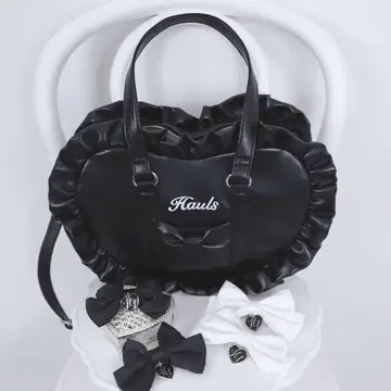 Hauls 리본 PU 숄더백
